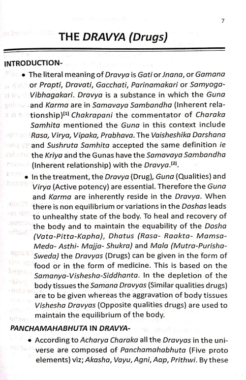Notes On Dravyaguna Vigyana